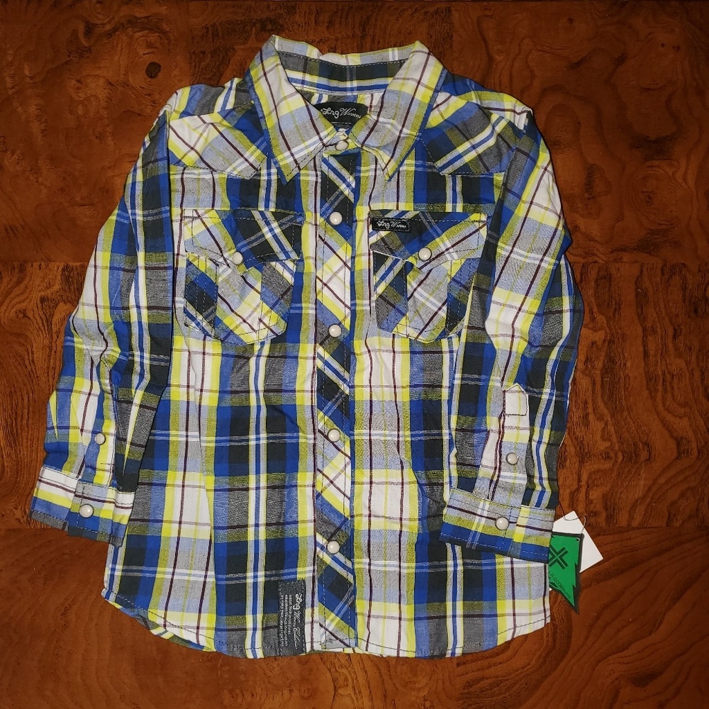 24mo/2T long sleeve button up tshirt